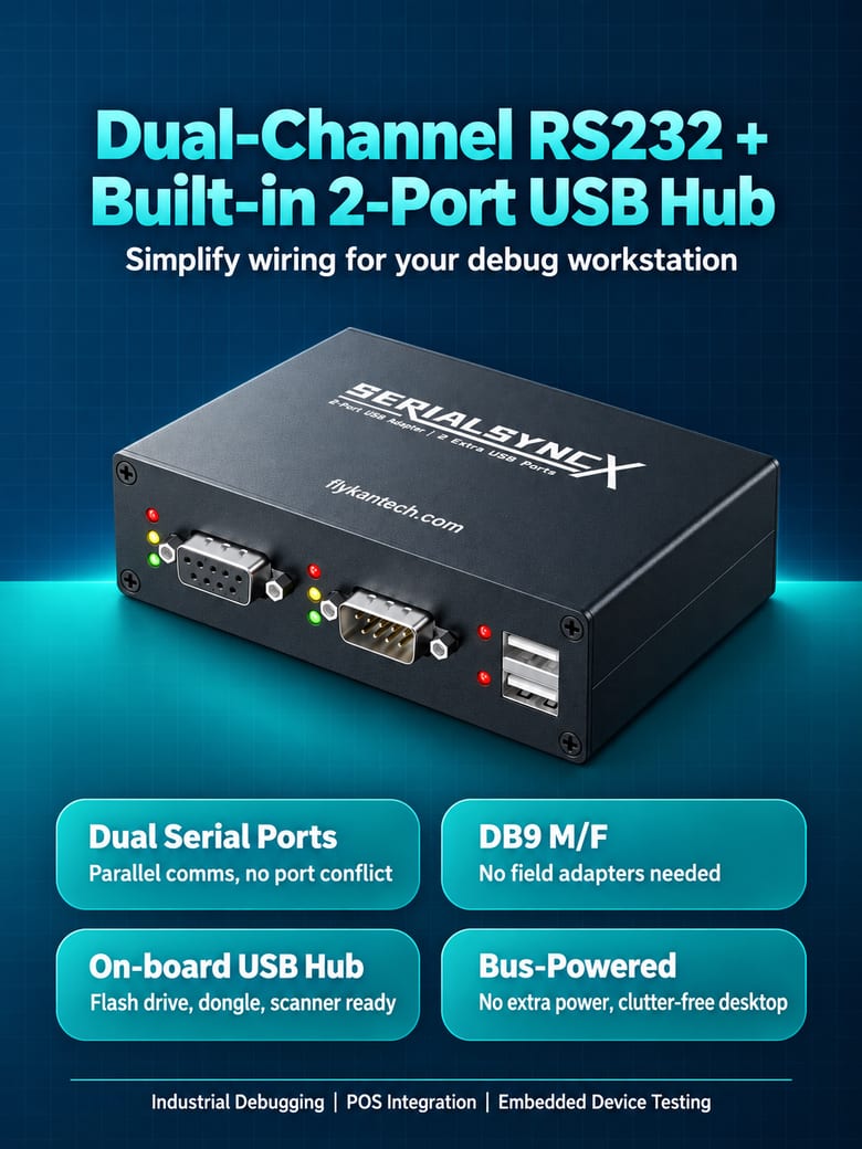 USBH232-MF2U Dual-Channel RS232