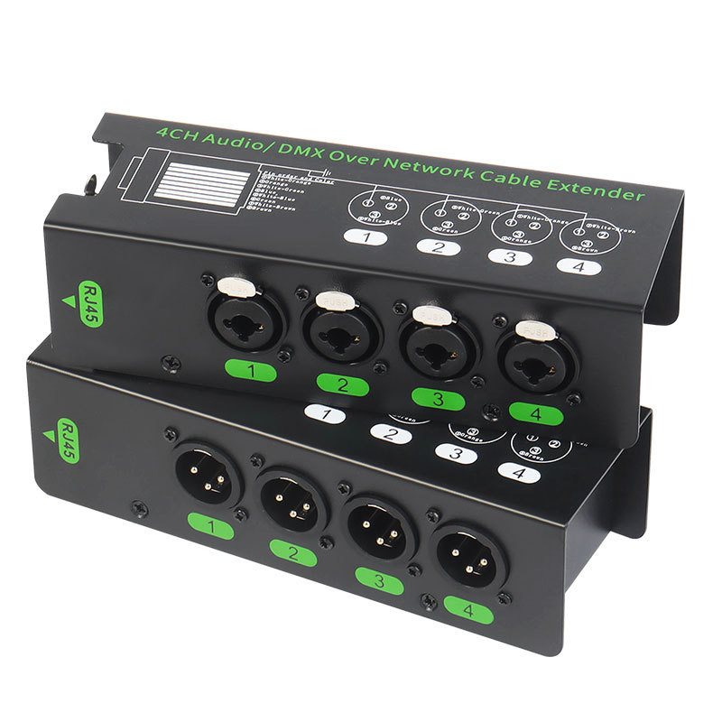 DMX-NT DMX-NT | 4-Channel 3-Pin XLR/DMX/AES-EBU over Ethercon RJ45 Network Extender