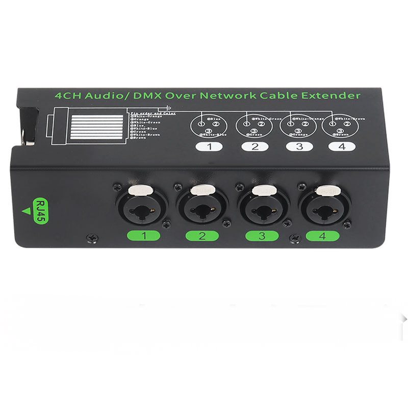 DMX-NT DMX-NT | 4-Channel 3-Pin XLR/DMX/AES-EBU over Ethercon RJ45 Network Extender