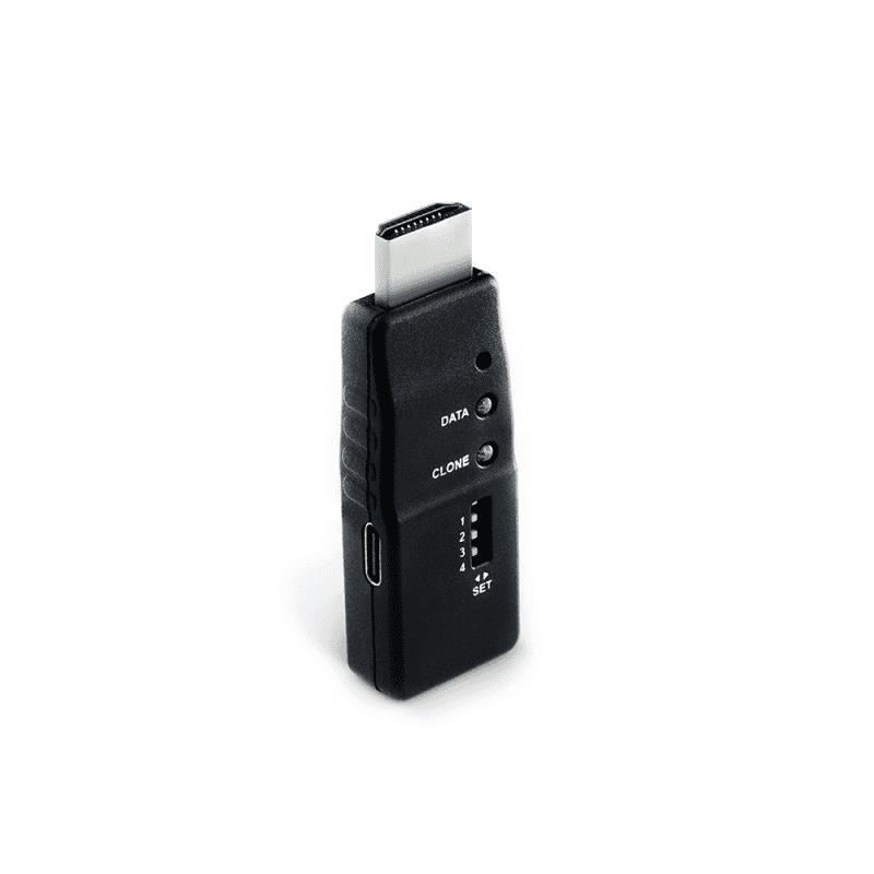 EDID-8K60-P1 HDMI 8K60 EDID feeder and EDID emulator with 8 memory slots, HDCP 2.3 pass-through and DIP-switch profile selection