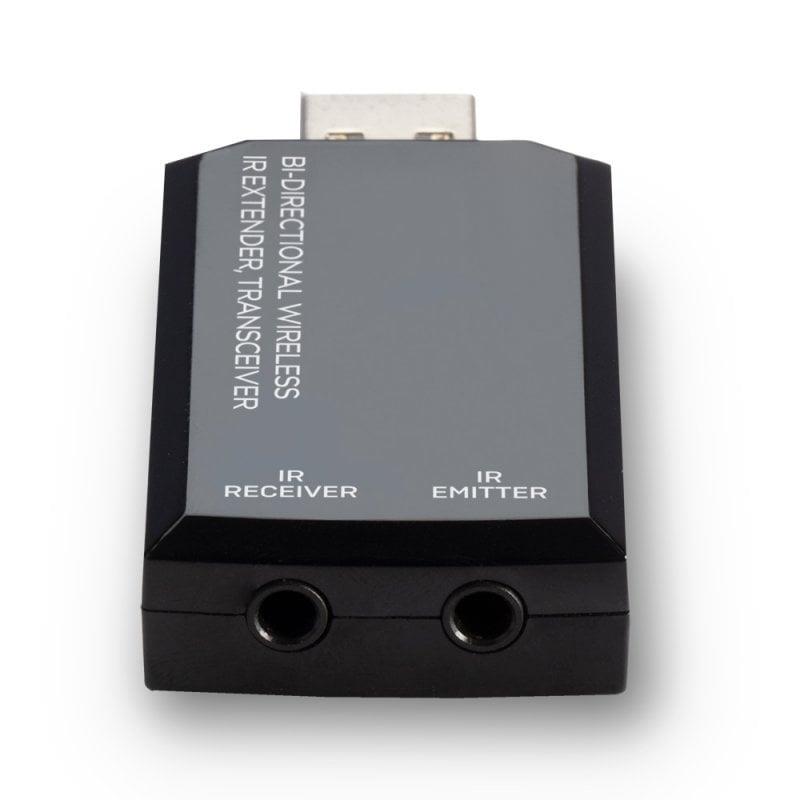 IRX-BI150 bi-directional wireless IR extender transceiver, USB powered, 150m range, 10 RF channels, works with Alexa and Google Home