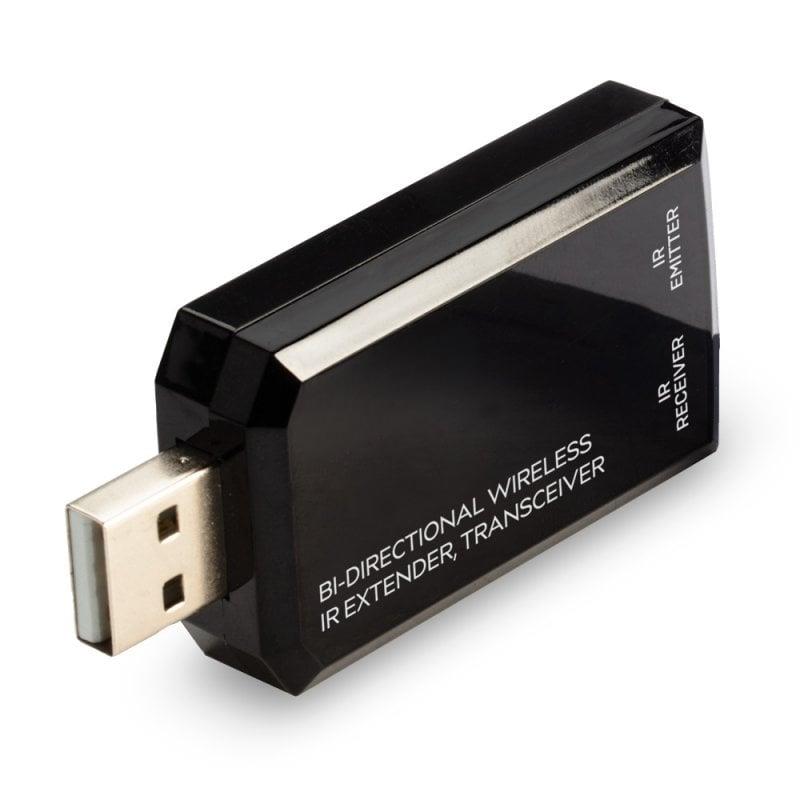 IRX-BI150 bi-directional wireless IR extender transceiver, USB powered, 150m range, 10 RF channels, works with Alexa and Google Home