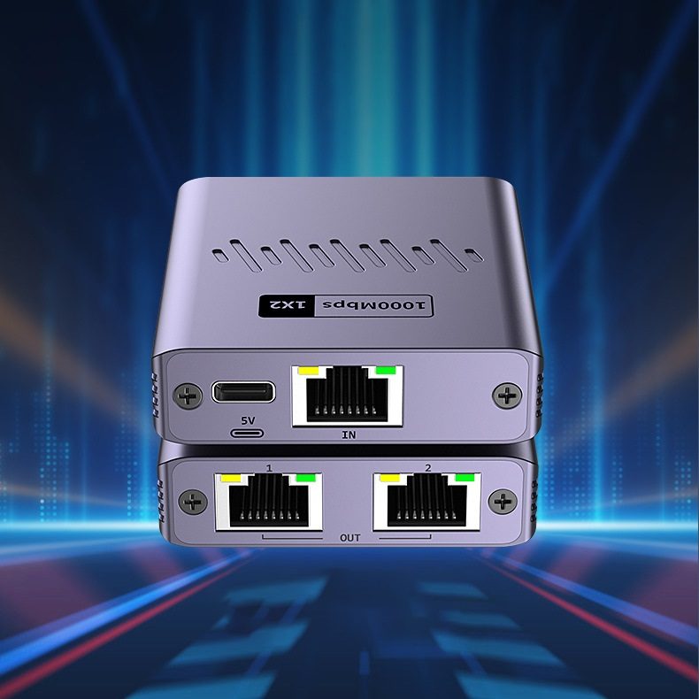 NT-SPW3-1000-M2 NT-SPW3-1000-M2 | 1-In/2-Out Gigabit Ethernet Splitter/Hub