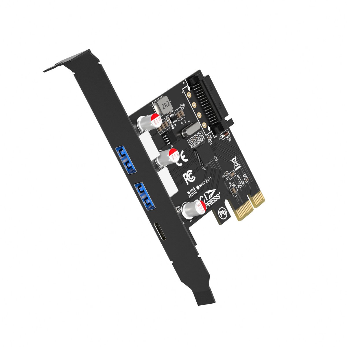 PCIE-2A1C-5G | 2-Port USB-A + 1 USB-C PCI Express USB 3.0 Expansion Card