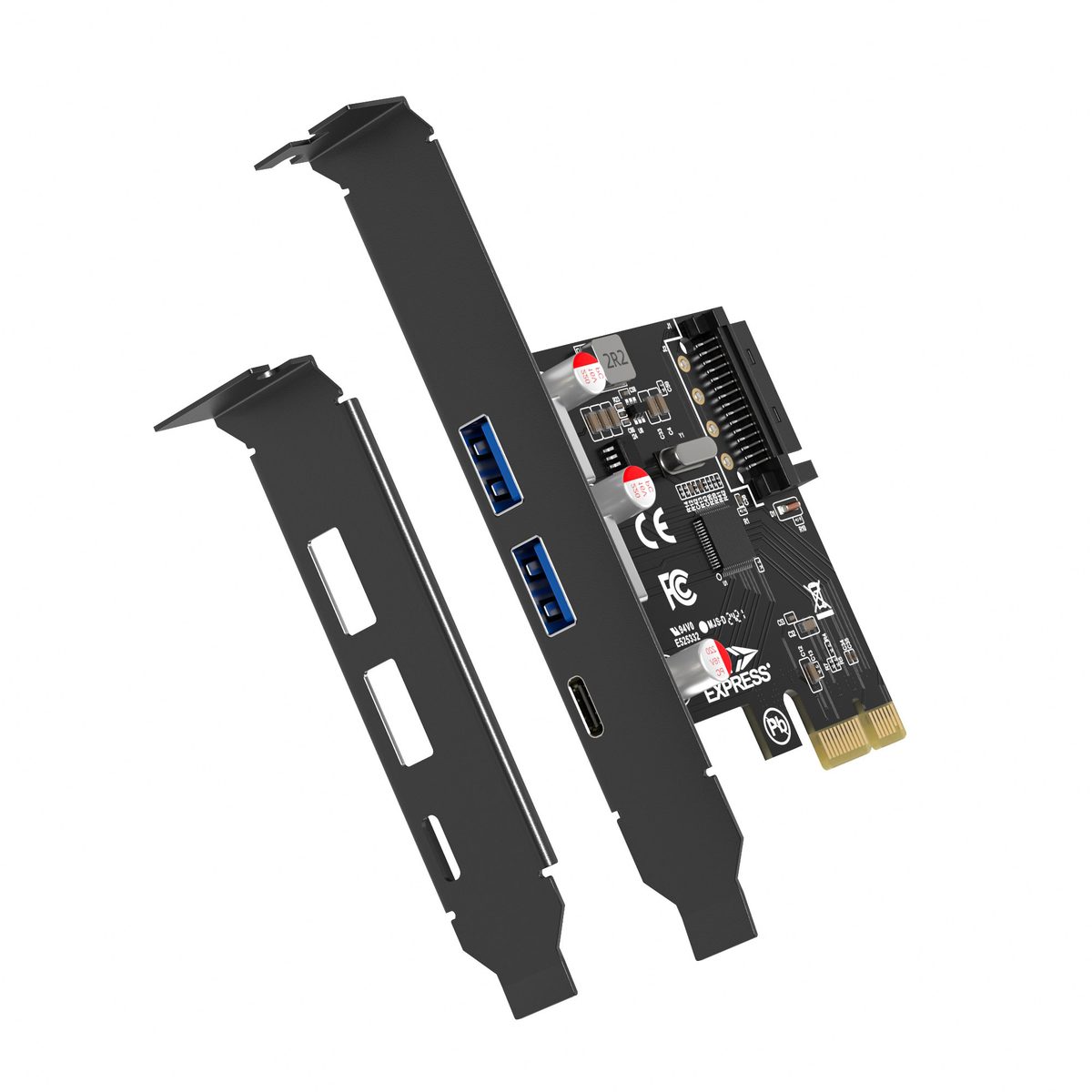 PCIE-2A1C-5G PCI Epress USB-3.0 + USB-C card