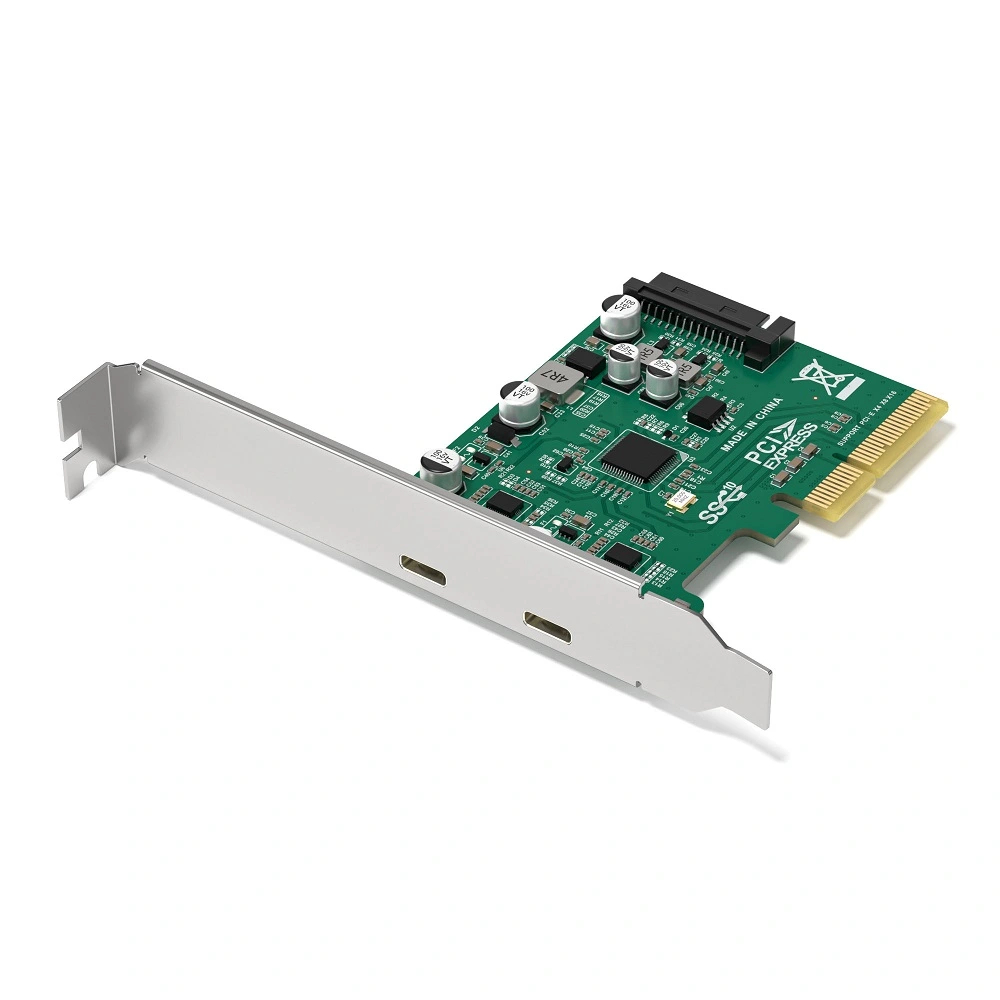 Tittron PCIE-2C-10G PCIe USB 3.2 Gen 2 card with two USB-C 10Gbps ports, ASMedia ASM3142 and dual brackets