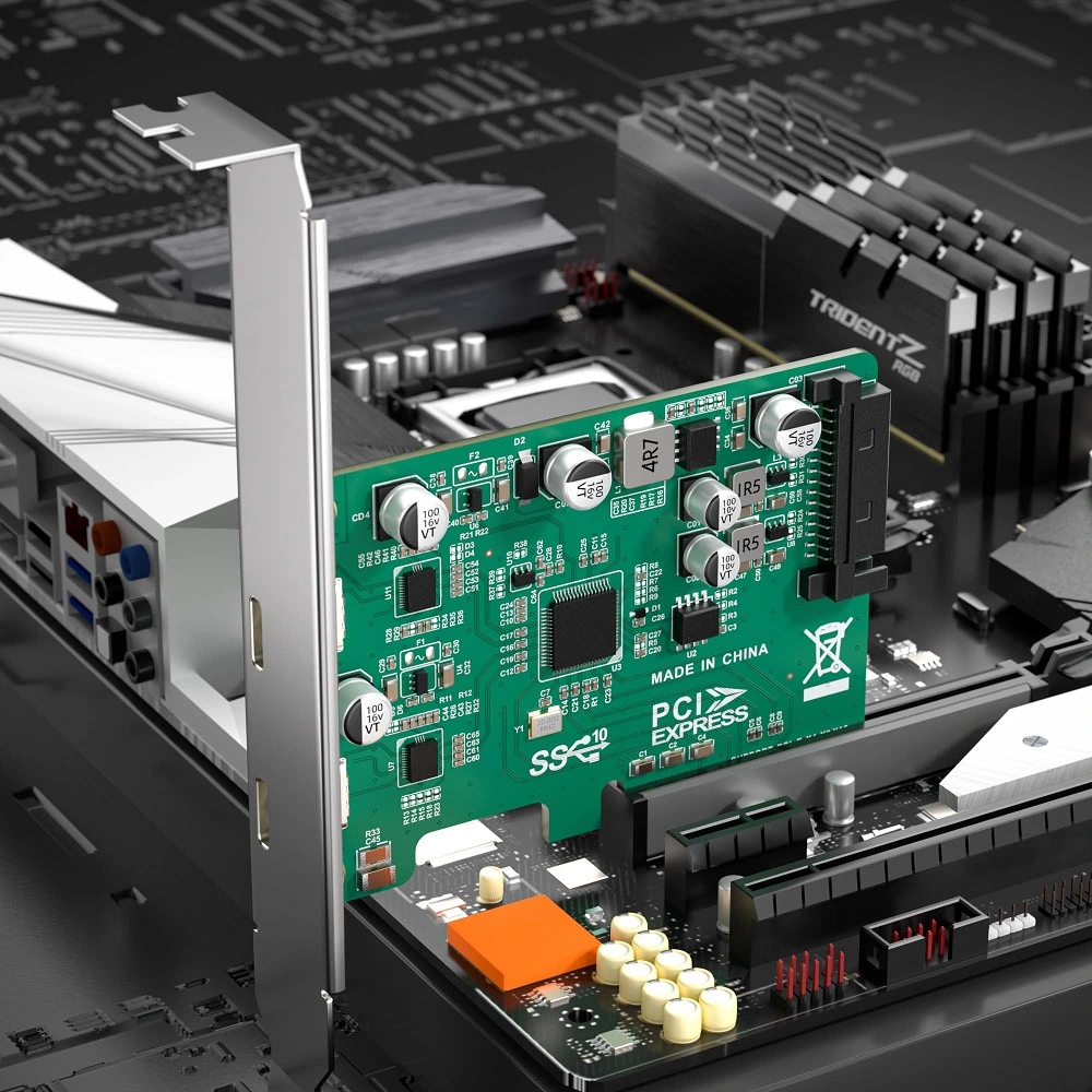 Tittron PCIE-2C-10G PCIe USB 3.2 Gen 2 card with two USB-C 10Gbps ports, ASMedia ASM3142 and dual brackets