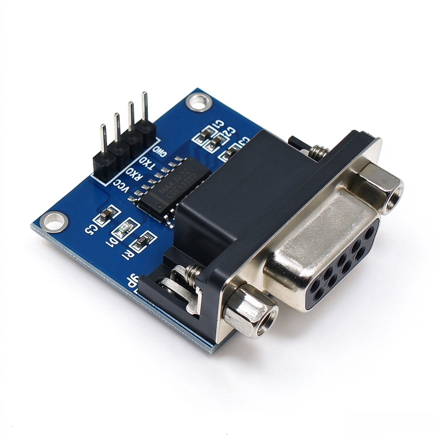 Tittron TTL-RS232-4P-MOD1 TTL to RS232 level conversion module with DB9 female connector and 4-pin TTL header for MCU programming and industrial debugging