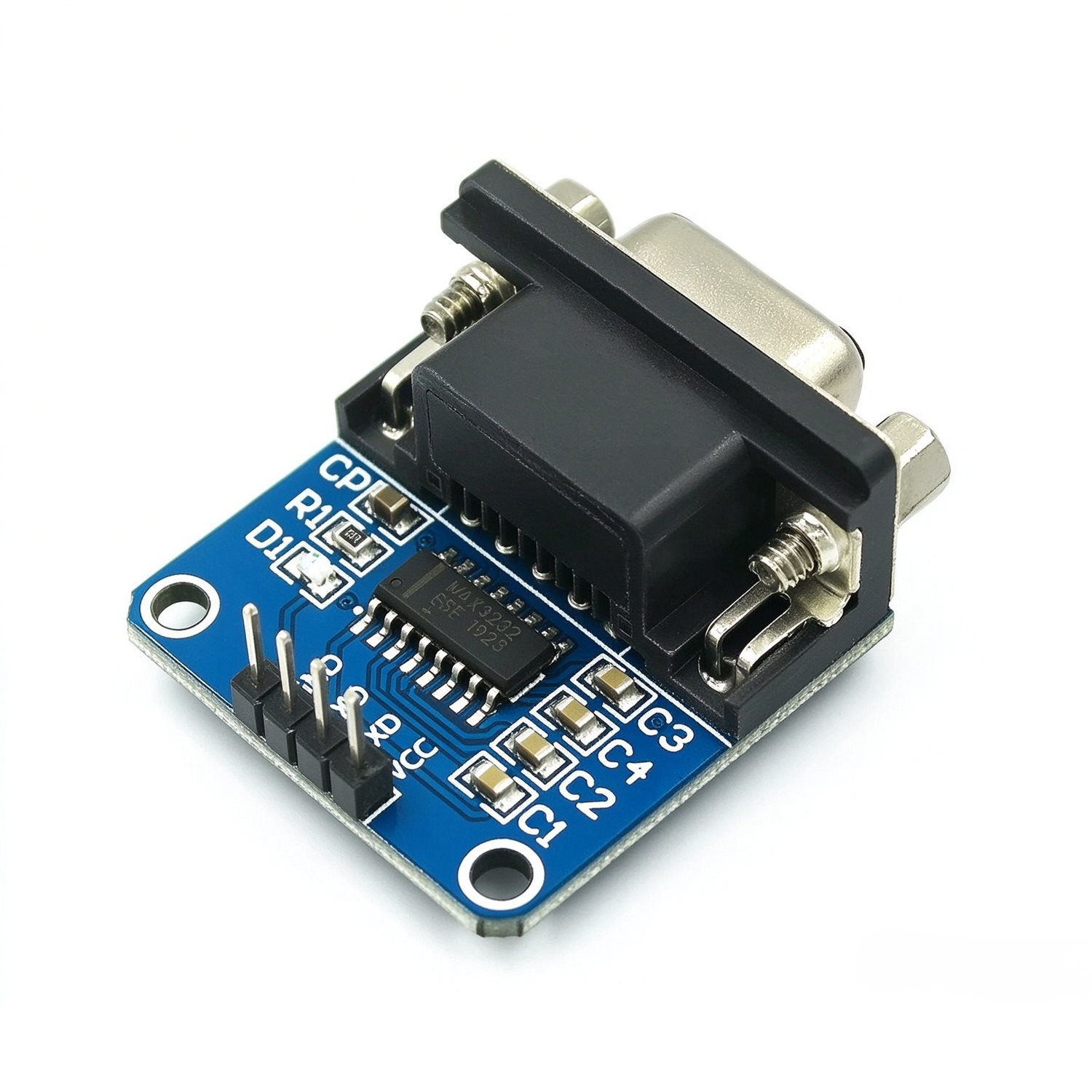 Tittron TTL-RS232-4P-MOD1 TTL to RS232 level conversion module with DB9 female connector and 4-pin TTL header for MCU programming and industrial debugging