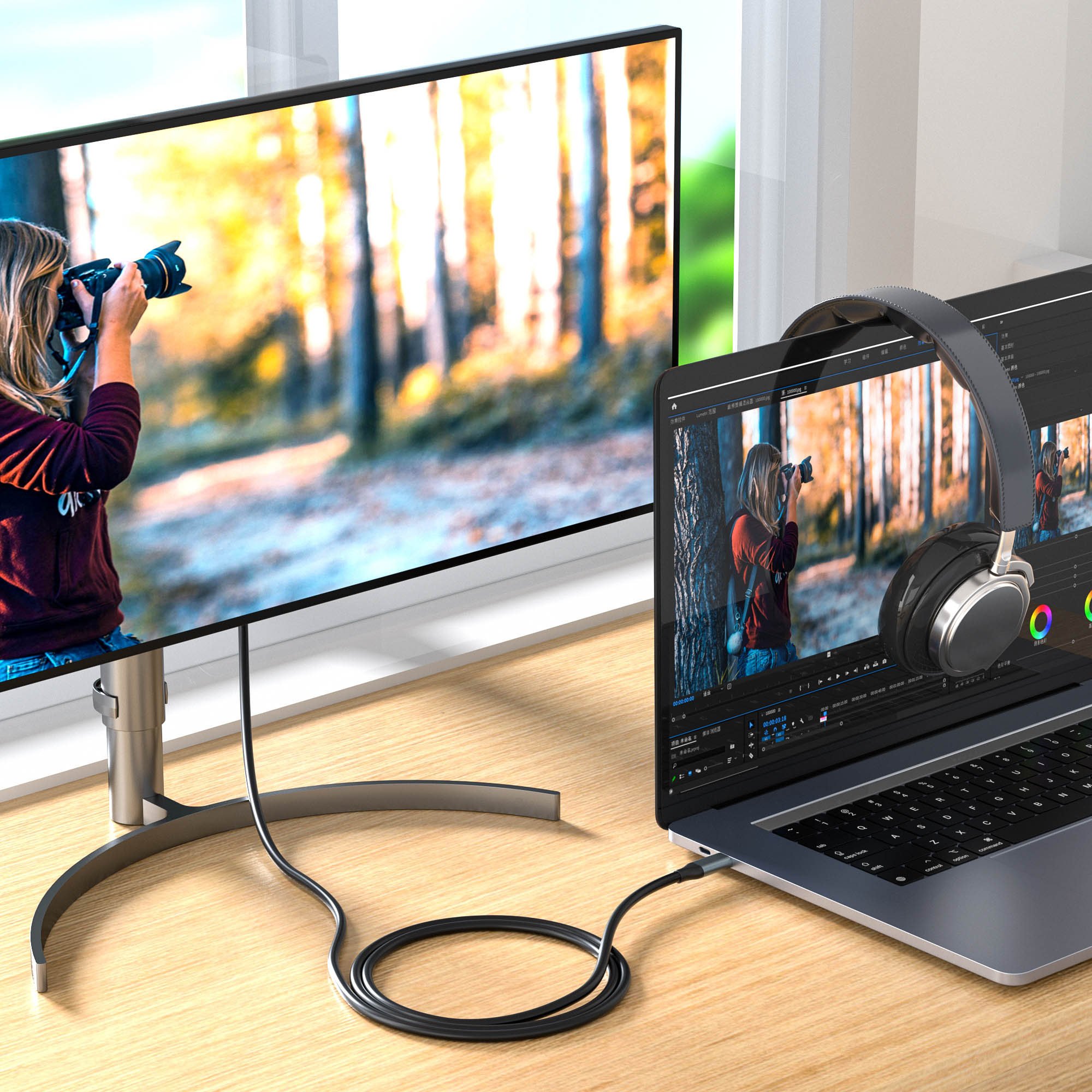 UC2HD460-18-M1 4K/60Hz USB-C to HDMI Converter (Metal, M/M)