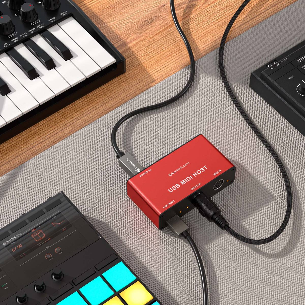 UHOST-A Stand-alone USB Host MIDI Interface Box (Metal, 5-PIN DIN)