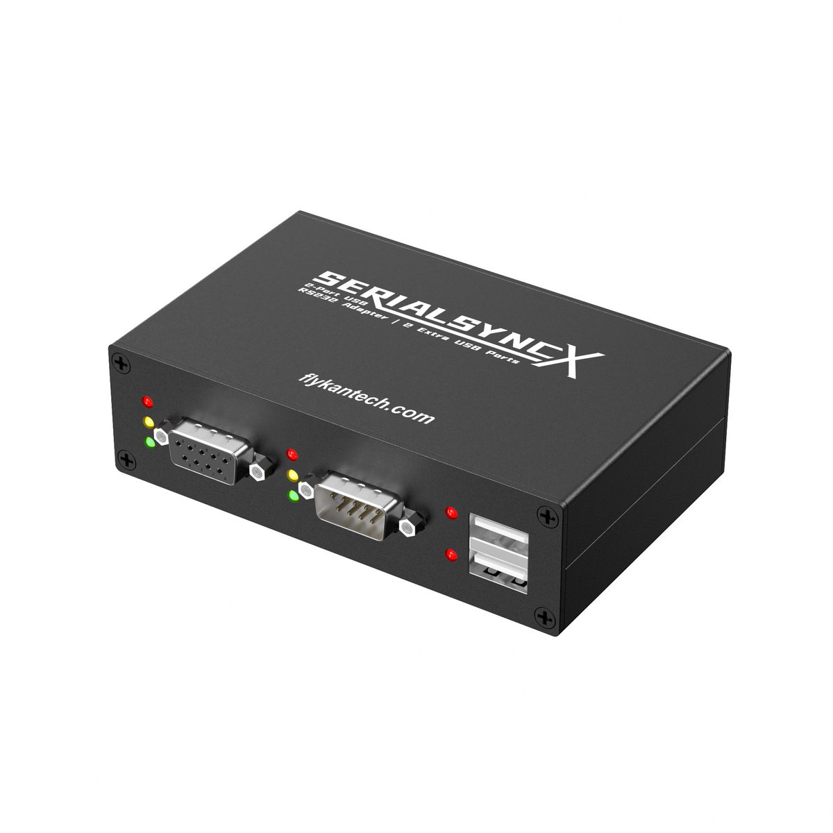 USBH232-MF2U Dual RS232 Adapter with 2-Port USB Hub (PL2303)