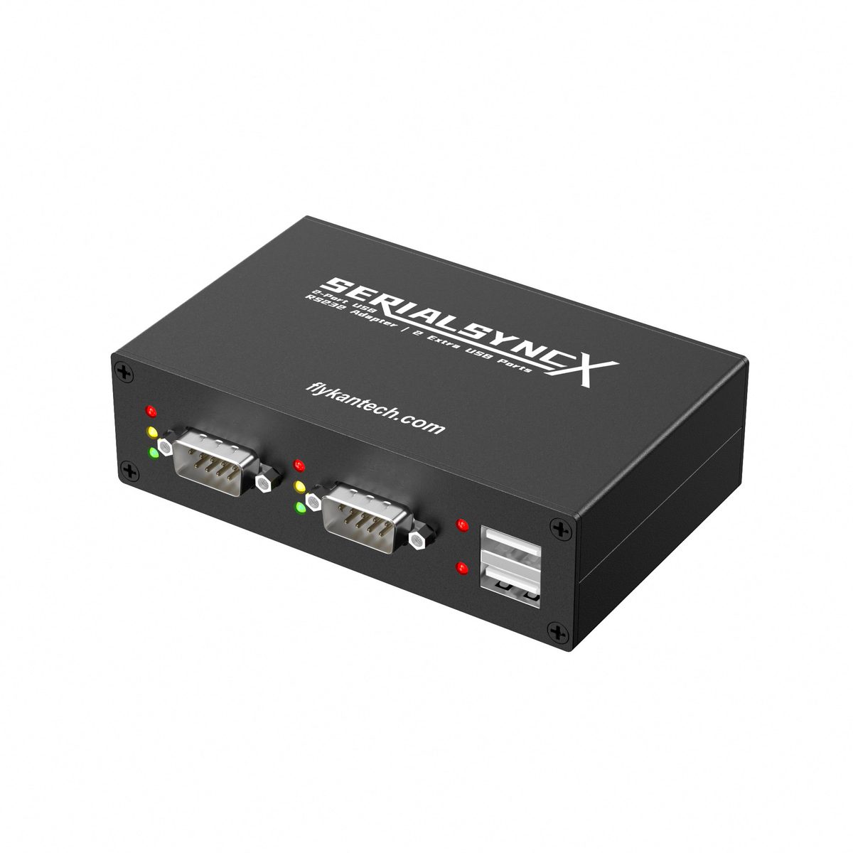 USBH232-MM2U Dual RS232 Adapter with 2-Port USB Hub (PL2303)