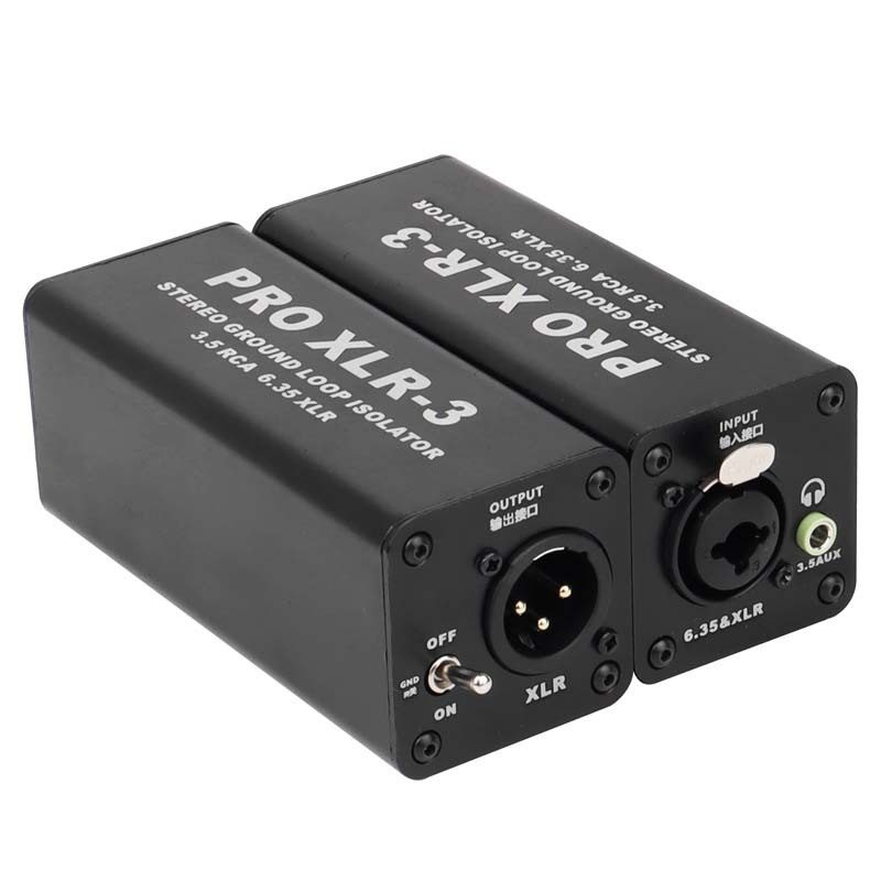 XLR-600B3 Stereo Ground Loop Isolator (6.5mm, XLR/TRS, 3.5mm AUX)